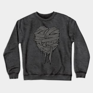 Bandage Heart (gray) Crewneck Sweatshirt